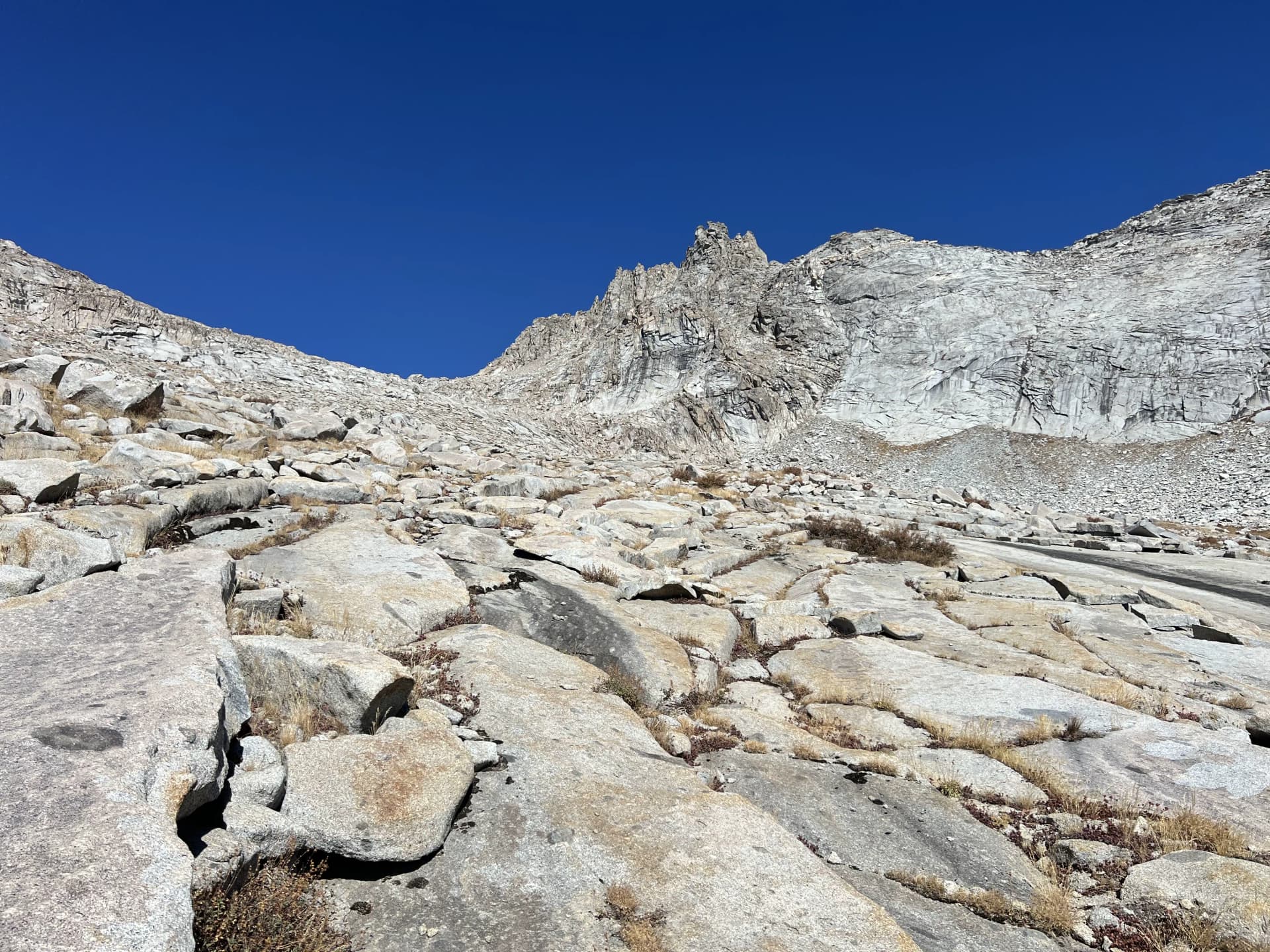 View from below unnamed pass