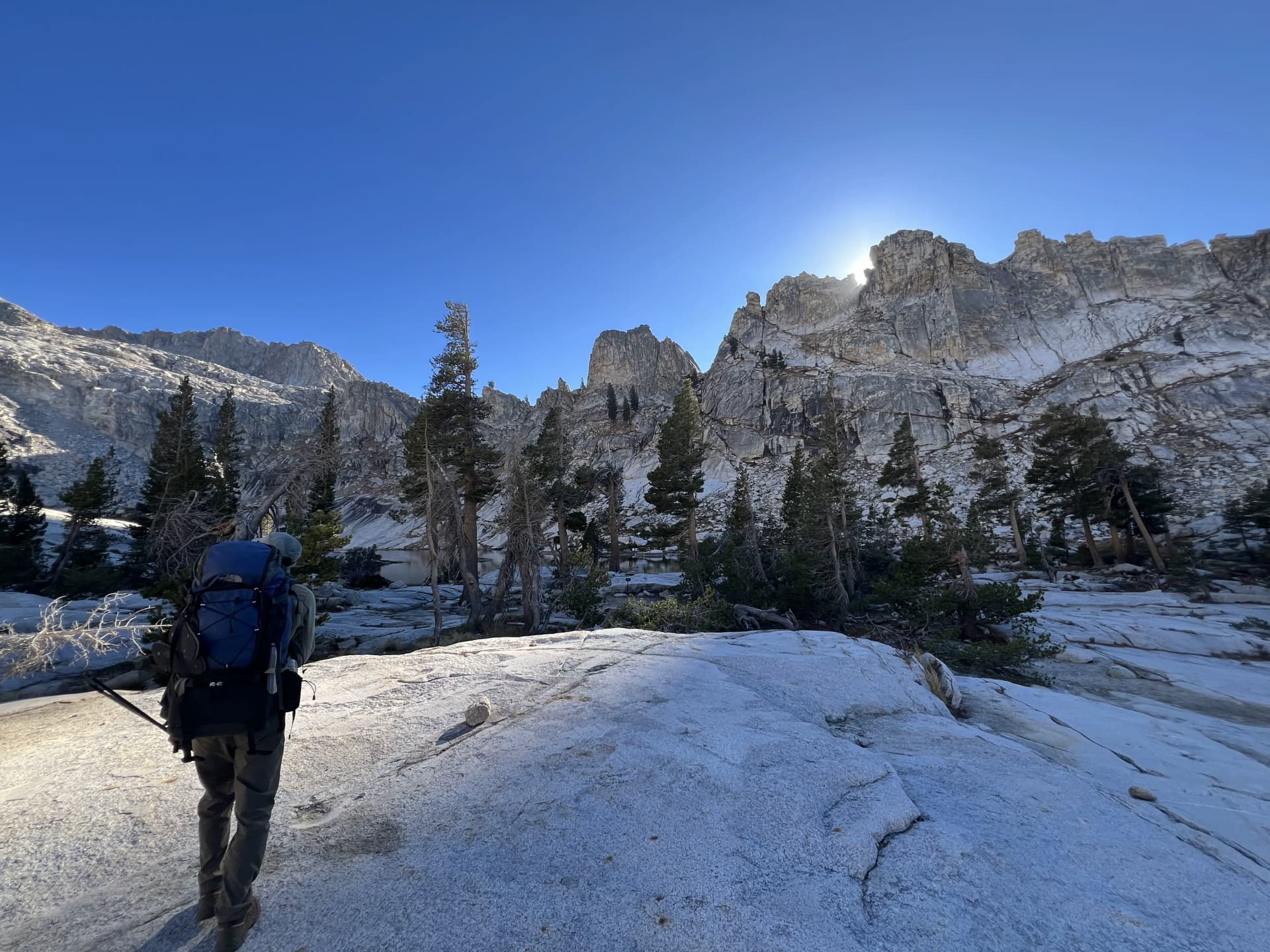 Arriving at Pear Lake